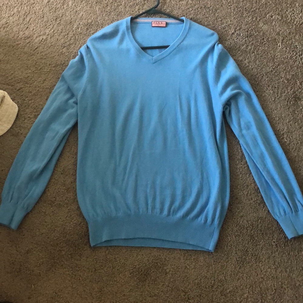 Blue Sweater made by Pink. Medium.